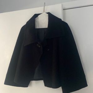 Montivi made in Italy black wool swing jacket
